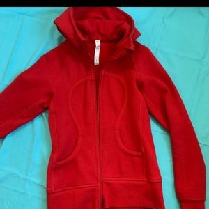 Lulu lemon 🍋 Red❤ Scuba jacket size 4